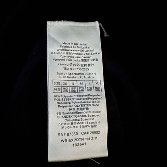 Burton Shirt Women Small WB EXPDTN 1/4 ZIP Gray Dryride Base Layer Polyester - Picture 8 of 11